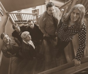 På väg upp till baren